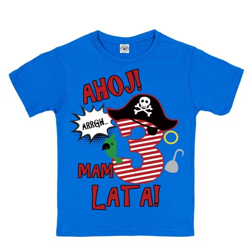 DZIECIĘCA KOSZULKA PIRAT PREZENT NA URODZINY MAM (DOWOLNA CYFRA DOWOLNY WIEK) LAT  BD13 1