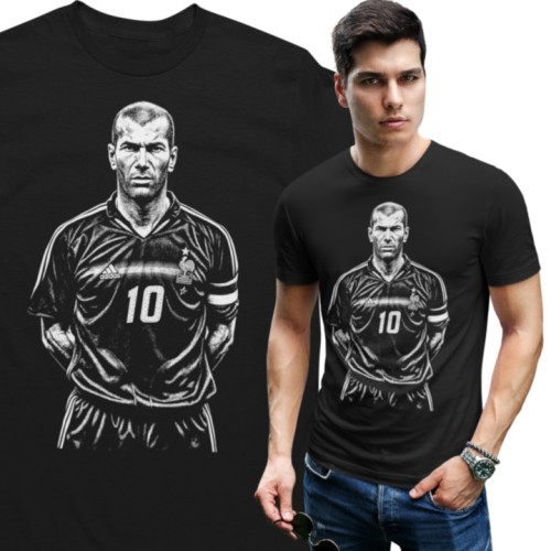 Męska Koszulka Piłkarska Zinedine Zidane 10 Prezent dla Kibica 1
