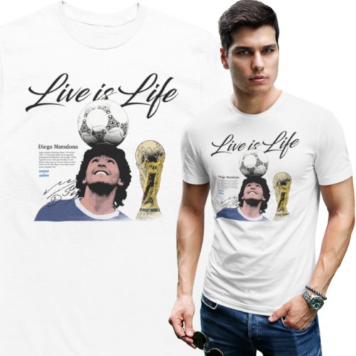 Męska Koszulka Piłkarska Diego Maradona Prezent dla Kibica
