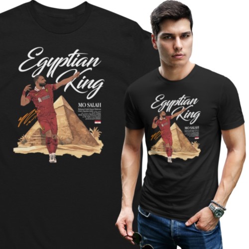 Męska Koszulka Piłkarska Mohamed Salah Egyptian King Prezent dla Kibica