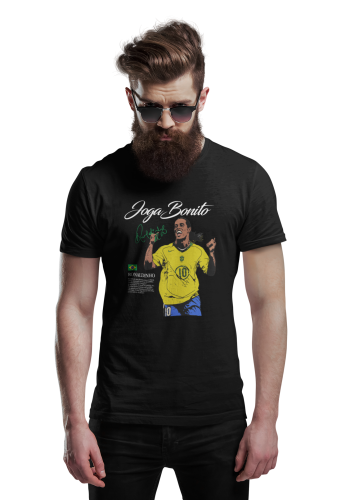Męska Koszulka Piłkarska Ronaldinho Joga Bonito 10 Prezent dla Kibica 6