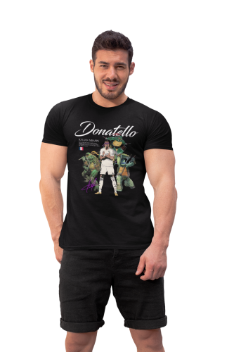 Męska Koszulka Piłkarska Mbappe Donatello Streetwear Prezent dla Kibica 2