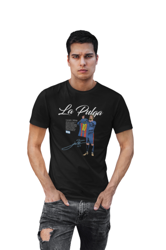 Koszulka Piłkarska La Pulga Messi 10 T-Shirt Męski Prezent dla Kibica 5