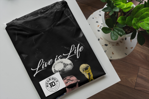 Koszulka Piłkarska Maradona Live Is Life T-Shirt Legendy Futbolu Prezent 8