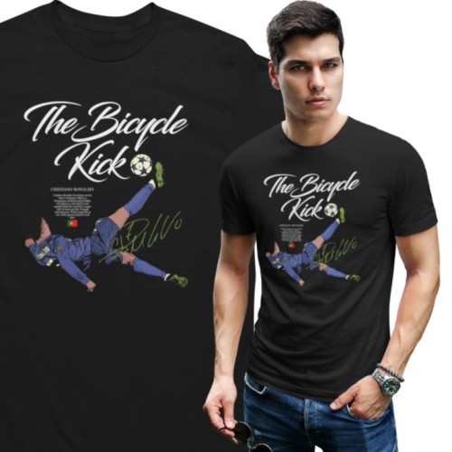 Koszulka Cristiano Ronaldo The Bicycle Kick T-Shirt Piłka Nożna Legendarny Gol 1