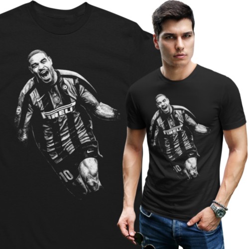 Męska Koszulka Piłkarska Adriano Inter Mediolan Legendarny Napastnik 1