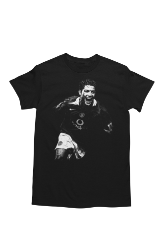Koszulka Piłkarska Cristiano Ronaldo | Retro Football T-Shirt Czarna 7