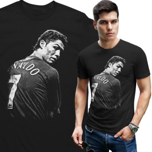Koszulka Cristiano Ronaldo nr 7 – Legendarny Piłkarz | T-Shirt Męski Premium 1