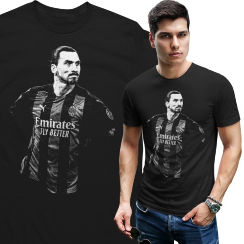 Koszulka Zlatan Ibrahimović – AC Milan | Legendarny Piłkarz | T-Shirt Męski 1