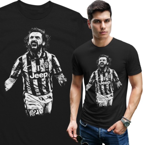Koszulka Andrea Pirlo – Juventus | Włoska Legenda Futbolu | T-Shirt Męski 1