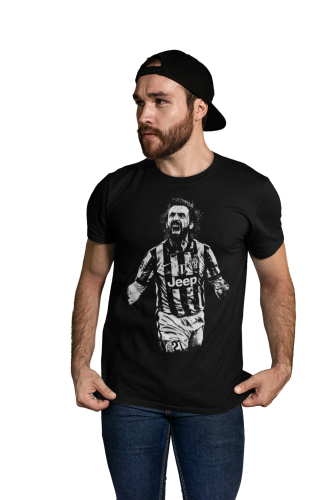 Koszulka Andrea Pirlo – Juventus | Włoska Legenda Futbolu | T-Shirt Męski 3