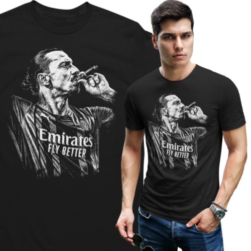 Koszulka męska Zlatan Ibrahimović AC Milan – Legendarny Napastnik | T-shirt piłkarski