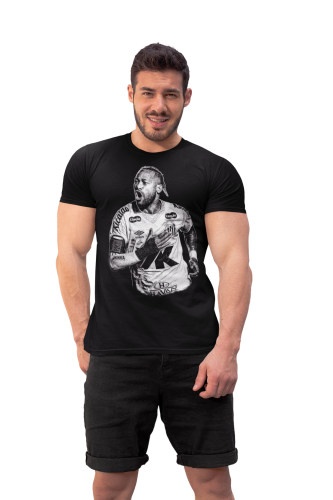 Koszulka męska Neymar Jr – Santos FC | Piłkarski T-shirt dla fana futbolu 2