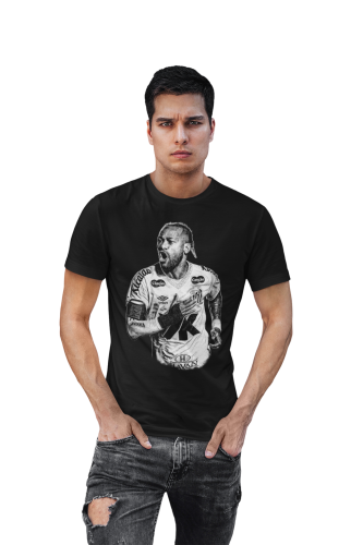 Koszulka męska Neymar Jr – Santos FC | Piłkarski T-shirt dla fana futbolu 5