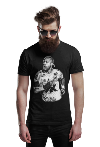 Koszulka męska Neymar Jr – Santos FC | Piłkarski T-shirt dla fana futbolu 6