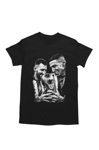 Koszulka męska Argentina – Messi & Di María | Mistrzowie Świata 2022 | T-shirt piłkarski 7