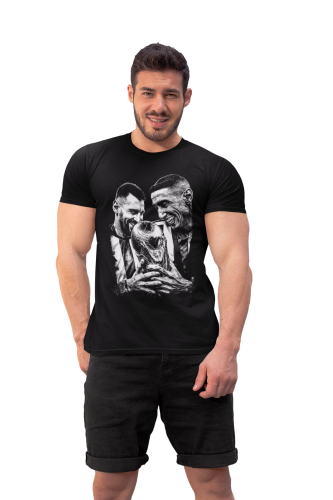 Koszulka męska Argentina – Messi & Di María | Mistrzowie Świata 2022 | T-shirt piłkarski 2