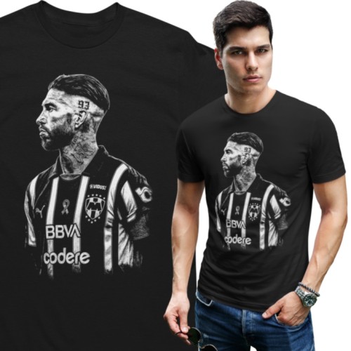 Koszulka męska Sergio Ramos – Monterrey | Ikona futbolu | T-shirt piłkarski 1