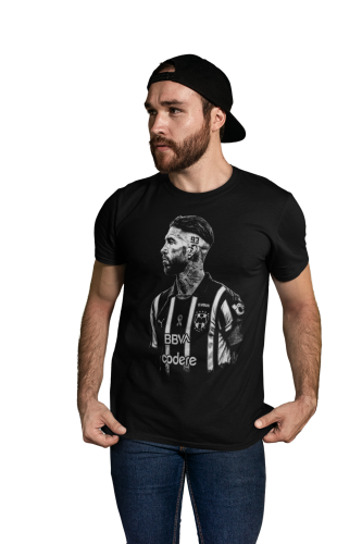 Koszulka męska Sergio Ramos – Monterrey | Ikona futbolu | T-shirt piłkarski 3
