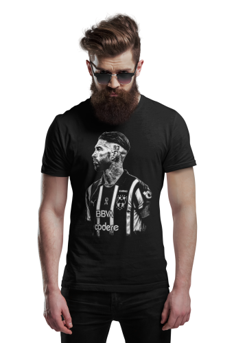 Koszulka męska Sergio Ramos – Monterrey | Ikona futbolu | T-shirt piłkarski 6
