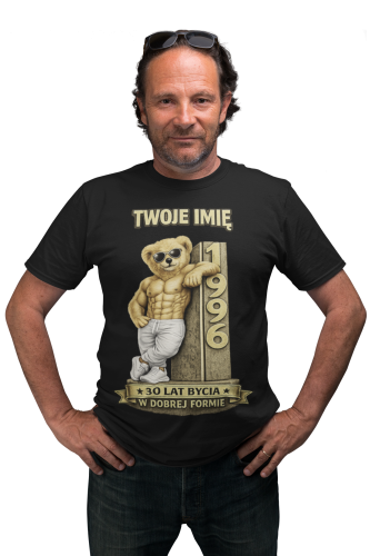 Męska Koszulka prezent na 30 Urodziny Personalizowana Twoje Imię torba gratis  4