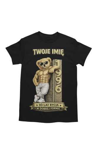 Męska Koszulka prezent na 30 Urodziny Personalizowana Twoje Imię torba gratis  5