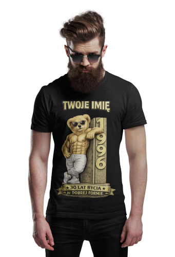 Męska Koszulka prezent na 30 Urodziny Personalizowana Twoje Imię torba gratis  3