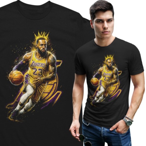 Męska koszulka koszykarska NBA LeBron James 23 Los Angeles Lakers streetwear 1