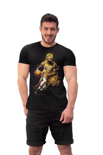 Męska koszulka koszykarska NBA LeBron James 23 Los Angeles Lakers streetwear 4