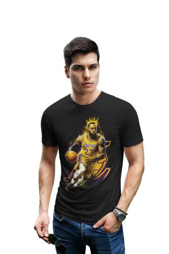 Męska koszulka koszykarska NBA LeBron James 23 Los Angeles Lakers streetwear 5