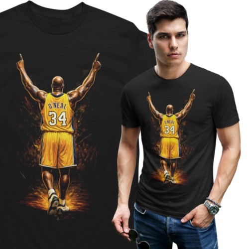 Koszulka męska NBA Shaquille O'Neal 34 Los Angeles Lakers Klasyczna koszulka koszykarska 1