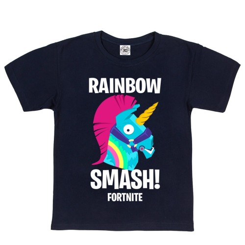 DZIECIĘCA KOSZULKA GRA FORTNITE RAINBOW SMASH GRANATOWA FN19 1