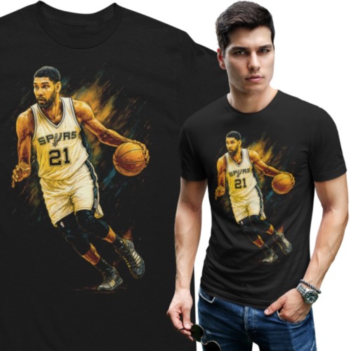 Koszulka koszykarska NBA Tim Duncan 21 San Antonio Spurs Streetwear 1