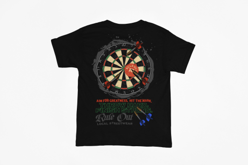  Koszulka Męska RULE OUT Streetwear Dart Rzutki Premium Bawełna Urban Styl 4