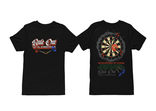  Koszulka Męska RULE OUT Streetwear Dart Rzutki Premium Bawełna Urban Styl 3