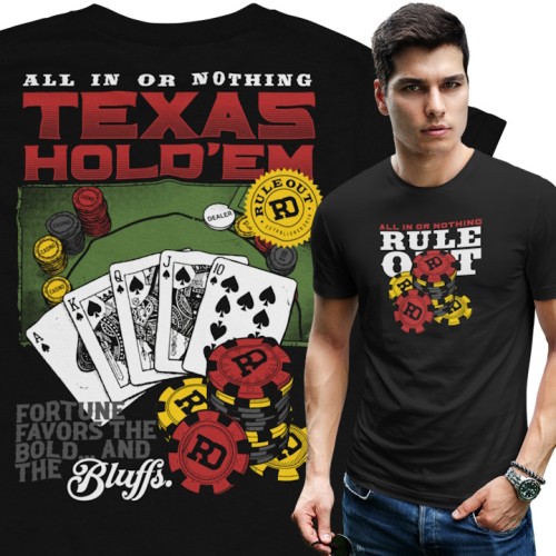 Koszulka Męska RULE OUT Streetwear Texas Hold’em Poker Premium Bawełna 1