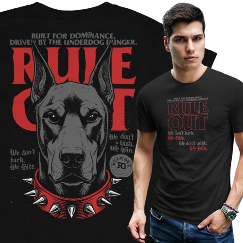 Koszulka Męska RULE OUT Pitbull Streetwear Urban Dominance Bawełniana