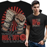 Koszulka Męska RULE OUT Streetwear Urban Fight Bawełniana MMA Fighter