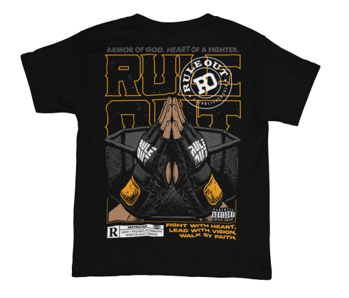 Koszulka Męska RULE OUT Streetwear Faith Fight Urban Bawełniana Nadruk MMA 2