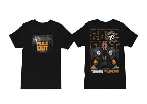 Koszulka Męska RULE OUT Streetwear Faith Fight Urban Bawełniana Nadruk MMA 3