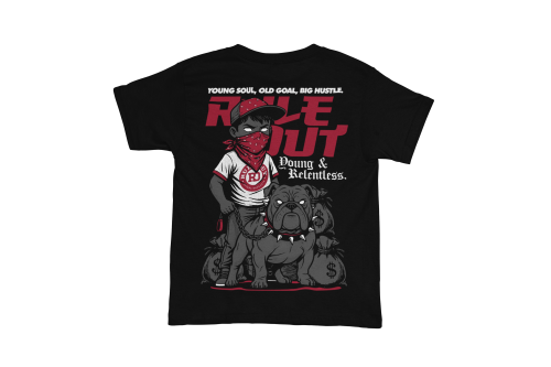Koszulka Męska RULE OUT Streetwear Urban Big Hustle Bawełniana Nadruk 2