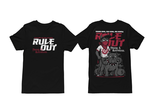 Koszulka Męska RULE OUT Streetwear Urban Big Hustle Bawełniana Nadruk 3