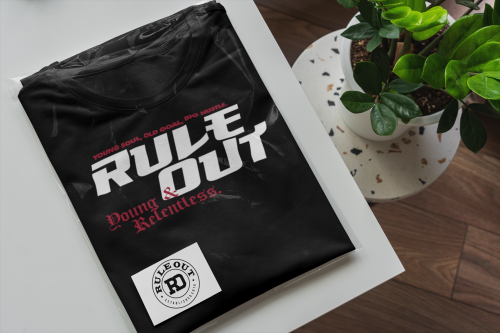 Koszulka Męska RULE OUT Streetwear Urban Big Hustle Bawełniana Nadruk 7