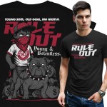 Koszulka Męska RULE OUT Streetwear Urban Big Hustle Bawełniana Nadruk