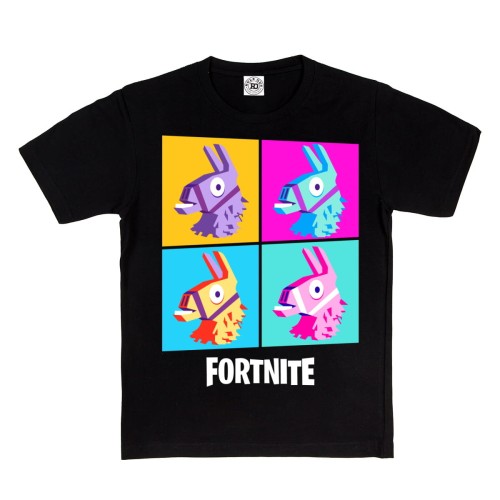 DZIECIĘCA KOSZULKA GRA FORTNITE LAMA CZARNA  FN23 1