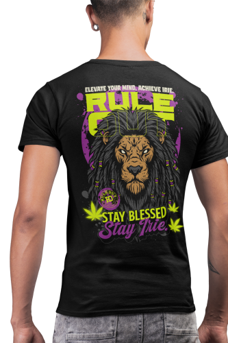 Koszulka Męska RULE OUT Streetwear Reggae Lion Irie Bawełniana 4