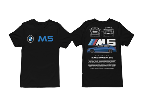 Koszulka BMW M5 F90 męska sportowy T-shirt Performance prezent dla fana BMW 2
