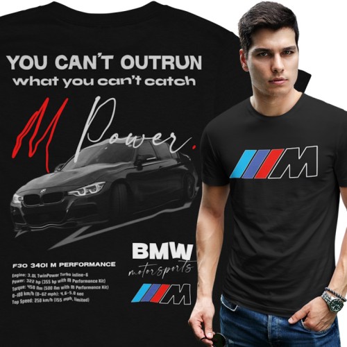 Koszulka męska BMW M Power Performance sportowy T-shirt Motorsport 1