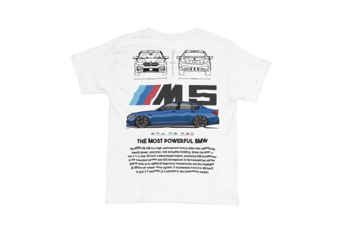 T-shirt męski BMW M5 F90 Performance – koszulka sportowa Motorsport 2