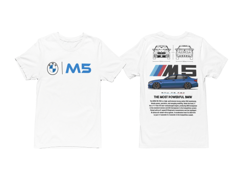 T-shirt męski BMW M5 F90 Performance – koszulka sportowa Motorsport 3